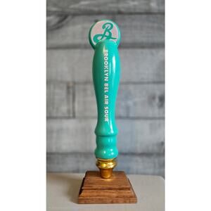 Brooklyn Bel Air Sour Beer Tap Handle – Turquoise & Gold – Rare Brooklyn Brewery